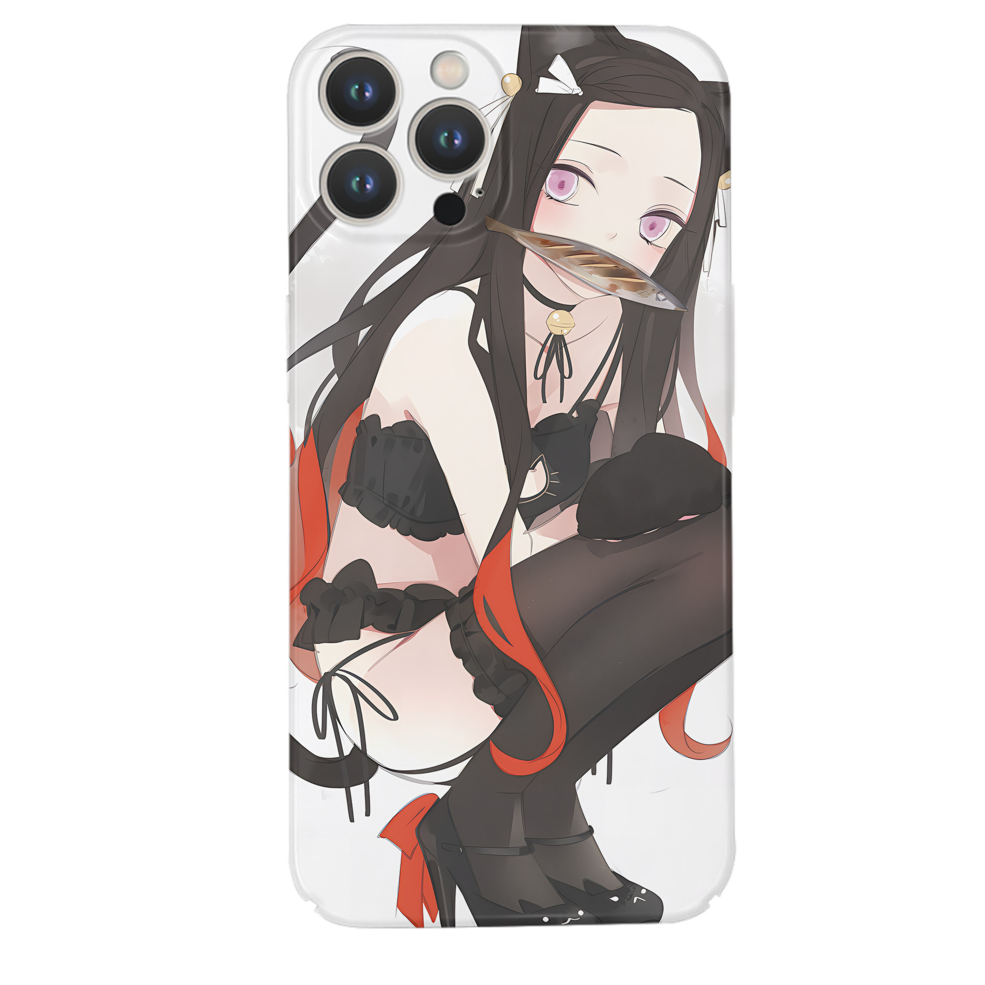 （画像用） 鬼滅の刃（きめつのやいば）竈門 禰󠄀豆子／かまど ねずこ Kamado Nezuko 【iPhone 14シリーズ対応】ハードケース